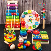 PlayJungle™ 9-in-1 Montessori Wooden Toy Set