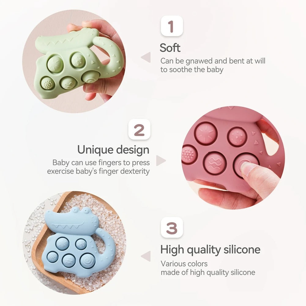 Chompasaur™ Silicone Dino Teether