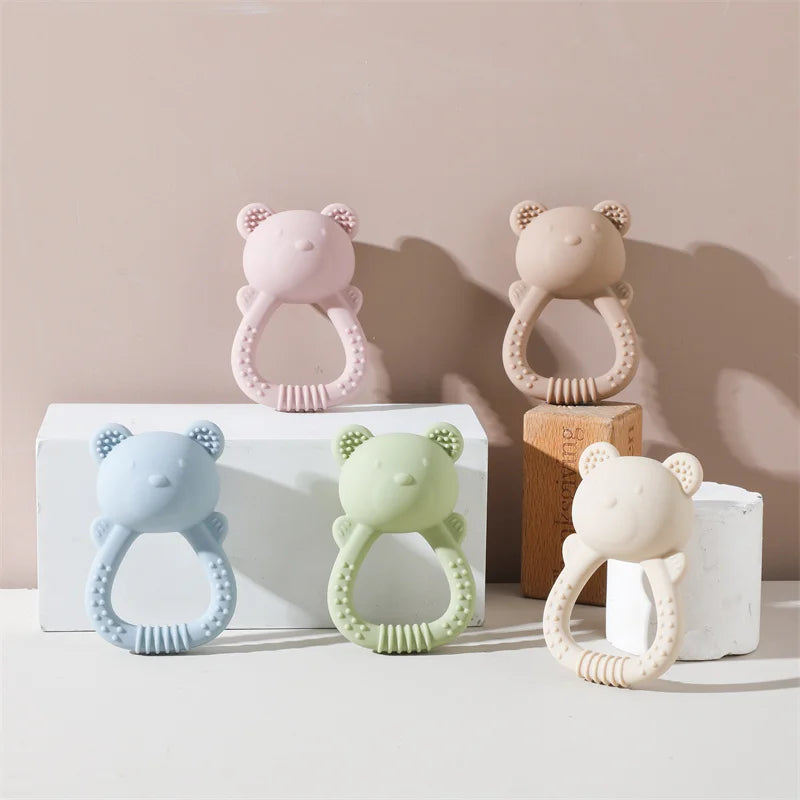NibbleBears™ Silicone Teether & Rattle Toy