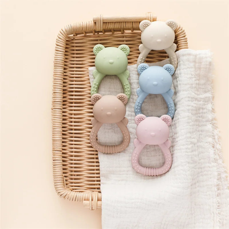 NibbleBears™ Silicone Teether & Rattle Toy