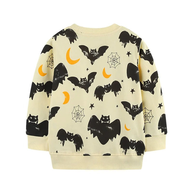 Bats-Themed Boys 2-Piece Outfit – Sweatshirt & Pants Set