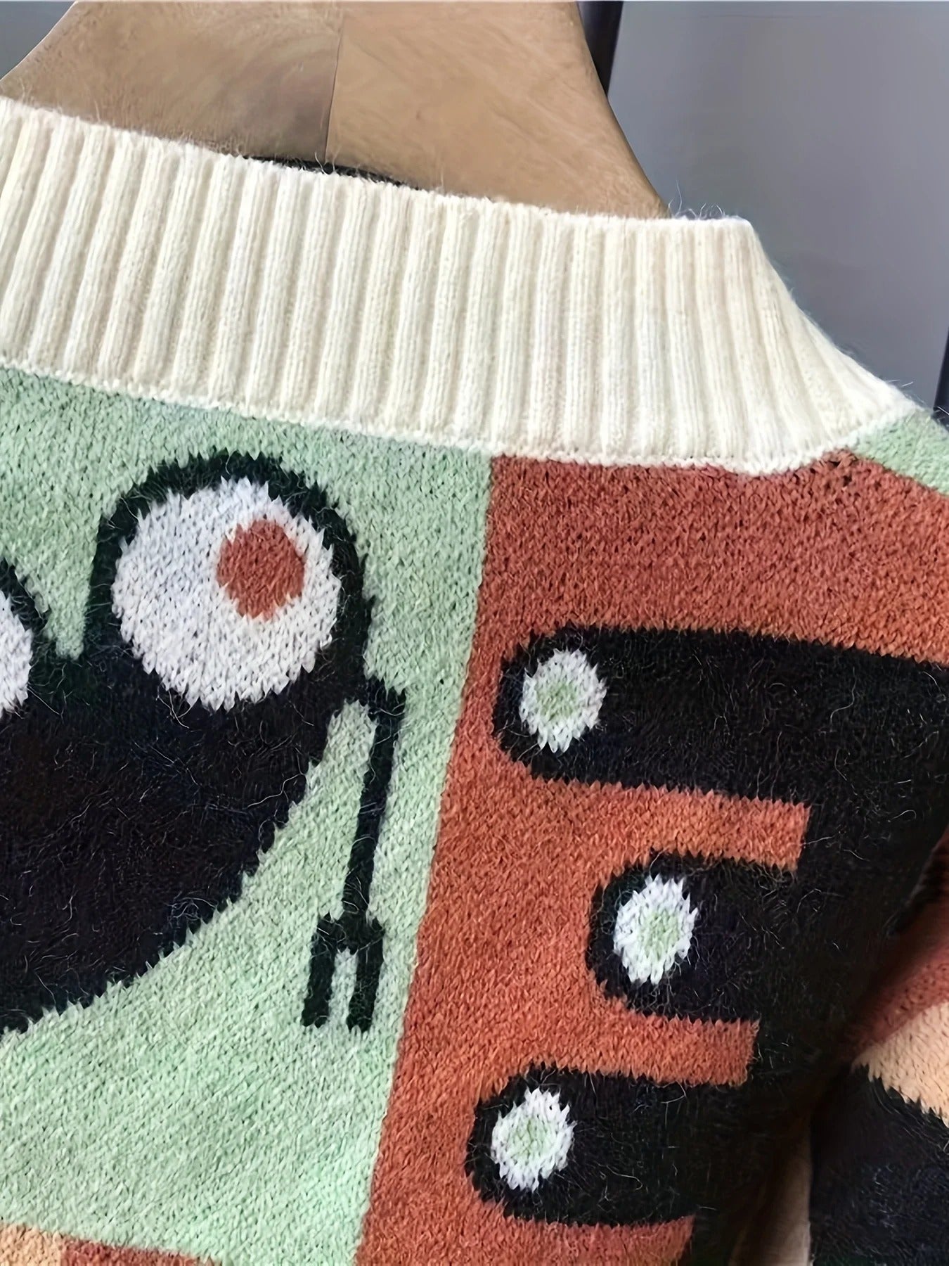 Korean Style Knitted Sweater Jacket for Boys – Cartoon Cardigan for Autumn & Winter