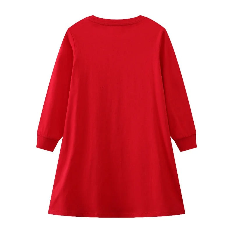 Christmas Princess Dress for Girls – Long Sleeve Party Frock v4