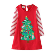 Christmas Princess Dress for Girls – Long Sleeve Party Frock v4